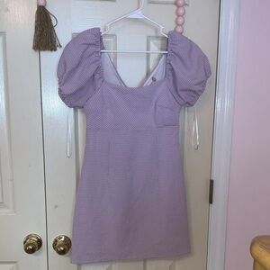 Altar’d State Purple Puff Sleeve Dress